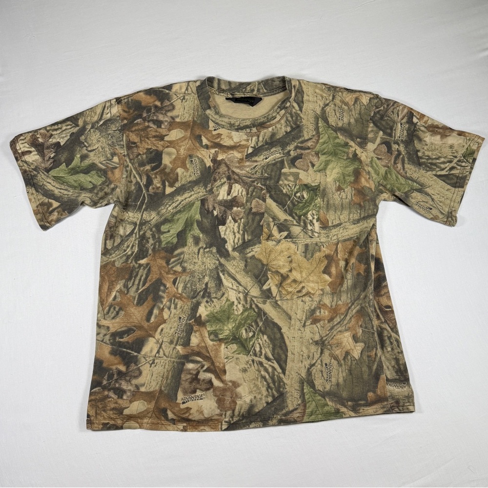 VINTAGE LIBERTY USA Camo Tee | Men’s XL | 90s Hunting Shirt | Short Sleeve